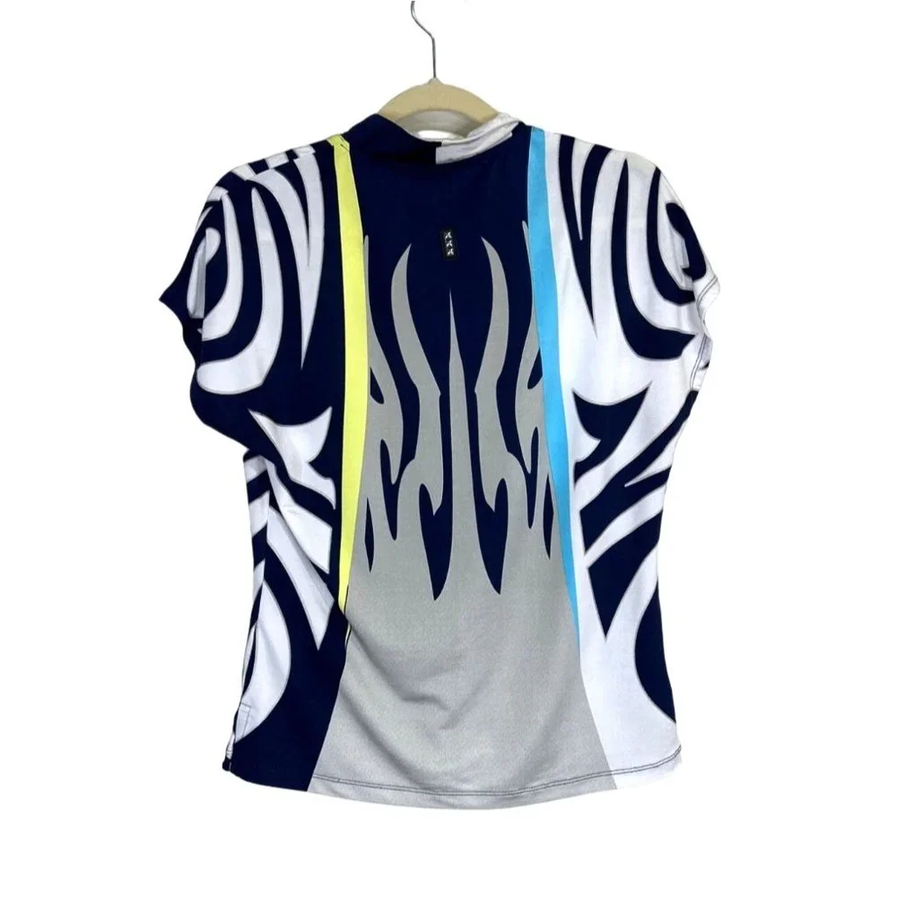 Jamie Sadock Women's Short Sleeve Top  Golf Blue White Gray Size S - Picture 2 of 6